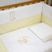 Детский постельный комплект Veres “Little Cat beige“ 6 единиц фото