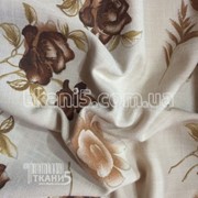 Ткань Лен принт ( цветы ) 781