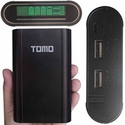 Универсальный внешний аккумулятор TOMO V8-4 (Soshine E3) LCD экран, 4x18650, 5V/1A, 2A 2xUSB черный