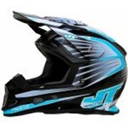 JT Racing Шлем кроссовый ALS1.0 черно-голубой фотография