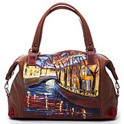 Женская коричневая кожаная сумка “Набережная-2“ фото