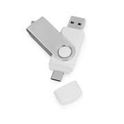 USB3.0/USB Type-C флешка на 16 Гб Квебек C, белый фото