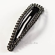 Заколка хлопушка 2 ряда страз, 1 шт. 213225(1) фото