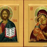 Владимирская икона Пресвятой Богородицы и Иисус Вседержитель фото