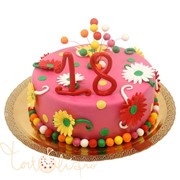 Детский торт веселый день рождения №351 фото