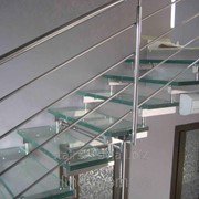 Лестница стеклянная фото