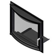 Двери для камина Kratki Zuzia/Eryk (панорамное стекло)