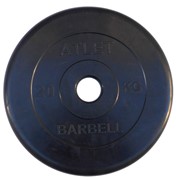 Диск обрезиненный, чёрного цвета, 51 мм, 20 кг Atlet фотография