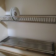 Сушка двух уровневая для посуды нержавейка фотография