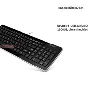 Клавиатура USB, Delux DLK-1500UB, Черный фото