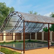 Накрытие на бассейн, крыша над бассейном, навес фото