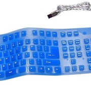 Клавиатура as-hsk810fa blue гибкая силиконовая, голубой цвет, влагозащищенная