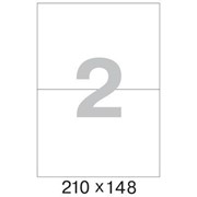 Офисные этикетки 210 x 148 mm, на листе 2шт (100 листов в пачке)