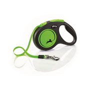 flexi flexi рулетка-ремень светоотражающая для собак, зеленая (25кг, 5м) фото