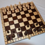 Набор 3 в 1 "шаматы+шашки+игра Чапаев" 34,5*34,5см, деревянные фигуры