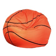Кресло-мешок 'Баскетбольный мяч', d110, цвет черный/оранжевый фотография