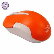 Мышь CBR CM-422 Orange, оптика, радио 2,4 Ггц, USB, оранжевая фото