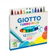 Фломастеры GIOTTO TURBO MAXI, 12 цв, утолщенные, е/п (FILA) фотография