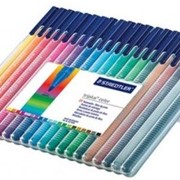 Набор фломастеров Staedtler Triplus color, 20 цветов, пластиковый пенал 20 цветов фото