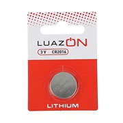 Батарейка литиевая LuazON, CR2016, 3V, блистер, 1 шт фото