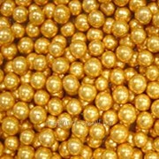 Посыпка Бусинка золото 5 мм фото