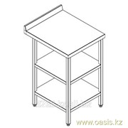 Стол производственный сварной, с бортом и сдвумя полками, 500x600x850мм, Серия - Элит, Ширина 600 ONS SVZ A1 05 6 12 фото