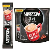 Кофе растворимый NESCAFE “3 в 1 Крепкий“, 20 пакетиков по 14,5 г (упаковка 320 г), 12235512 фотография