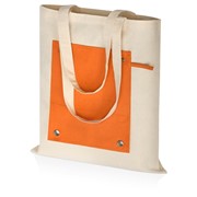Складная хлопковая сумка для шопинга Gross с карманом, оранжевый фотография