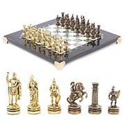 Шахматы “Римляне“ мрамор офиокальцит 28х28 см фото