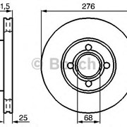 Тормозной диск Bosch 0 986 478 549