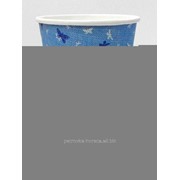 Стакан бумажный одноразовый 500 мл Гапчинская голубой фотография