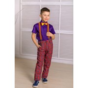 Комплект для мальчика “Стиляга“ фиолетовый и красный фото
