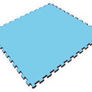 Мягкий пол универсальный, голубой, 100х100см, с 2 кромками (Экополимеры) фото