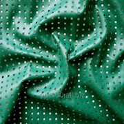 Стрейч-кожа перфорированная, цвет зеленый - W-1753-D-2-5 фото