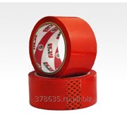Упаковочная клейкая лента (скотч) 48х50х45, цвет красный фотография