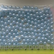 Бусины голубые диаметр-6мм фото
