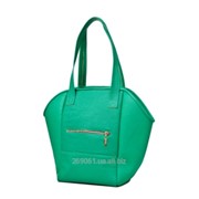 Сумка женская из натуральной кожи Shopping bag зеленая
