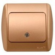 Выключатель ZIRVE с подсветкой SL-A-золотой без вставки 501-1300-201 фото