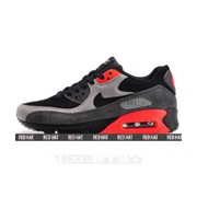 Кроссовки Nike Air Max 90 Premium Black/Medium Ash/Total Crimson арт. 23302 фото