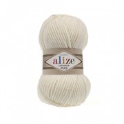 Пряжа ALIZE “Lana Gold Plus“ 100гр. 140м ,49% шерсть, 51% акрил, Белый (62) фото