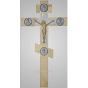 Крест напрестольный №2- 8 с накладками комбинированный фото