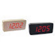 Часы (деревянные)+дата+температура VST-865/1 (красный) фото