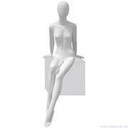 Манекен женский, белый, абстрактный, для одежды в полный рост, сидячий MD-Glance Matte 20
