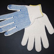 Перчатки рабочие Люкс 7,5-й класс вязки с ПВХ фото