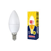 Лампа светодиодная, матовая, свеча, 3000K, серия Norma LED-C37-7W E14 Volpe