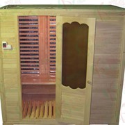Инфракрасная сауна 3-местная с плёночным карбоновым нагревателем фотография