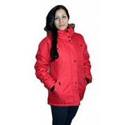 Куртка зимняя Ньювэй женская красный меланж фотография