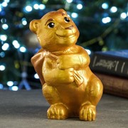 Копилка “Тигр с мешком денег“ медно - золотой, 18см фото