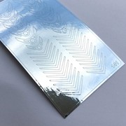 Металлизированные наклейки №141 серебро ххх фото