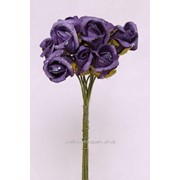 Роза латекс на проволоке "бутон блеск" (25 х45мм), фиолетовый /10 шт/